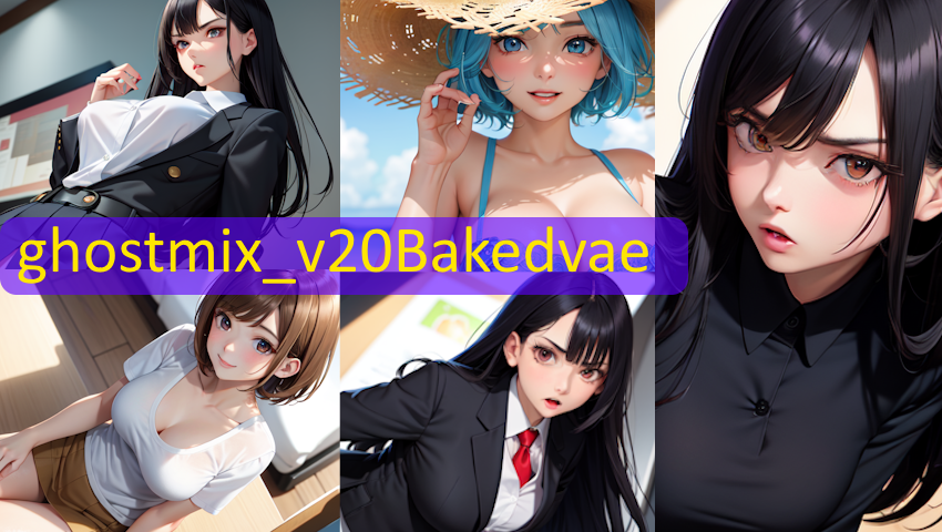 Stable Diffusion】ghostmix_v20Bakedvaeモデル比較 アニメ 美女