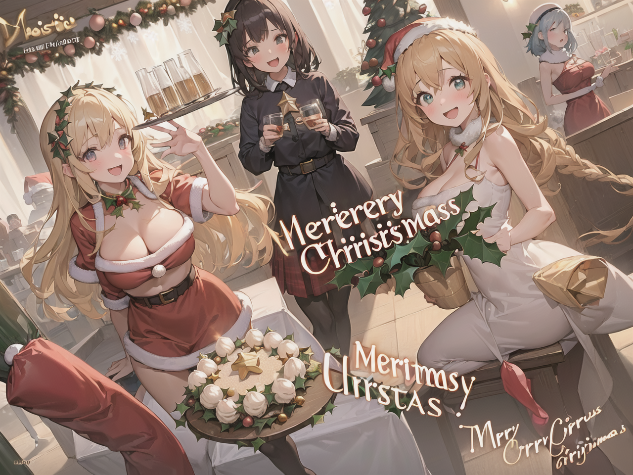 stable diffusion_【冬×AI美女】クリスマス、お正月、イルミネーションなどの冬プロンプト集