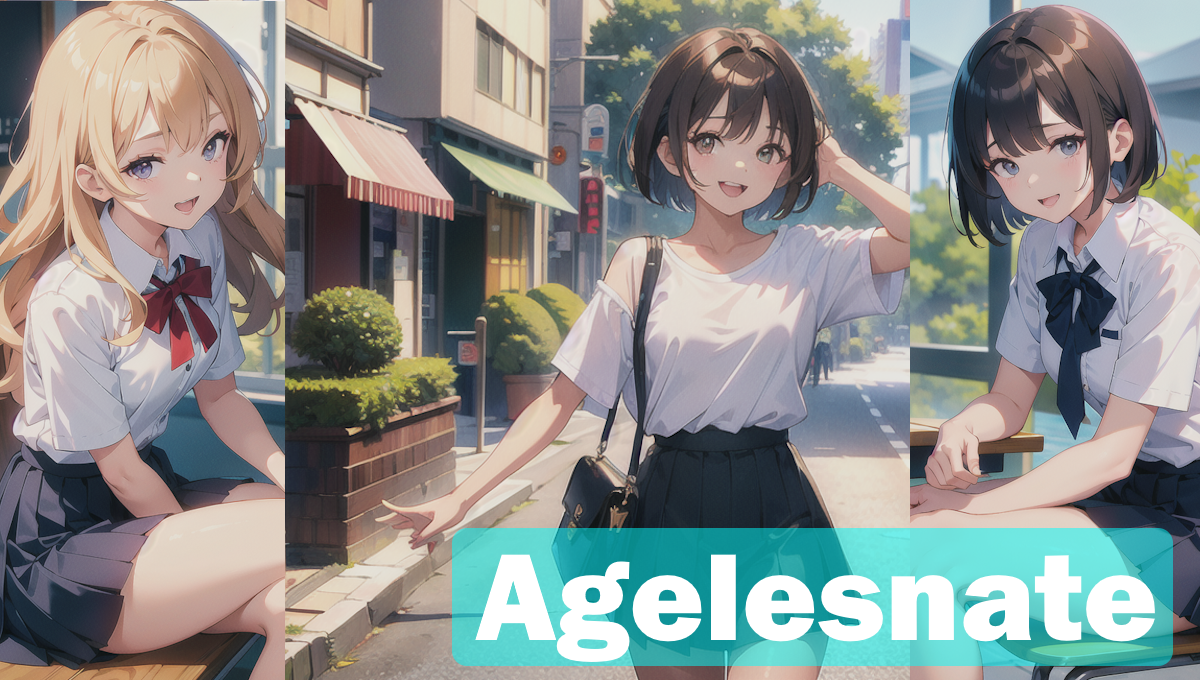 【Stable Diffusion】agelesnate_v5　モデル比較 モデル比較 アニメ神画美女