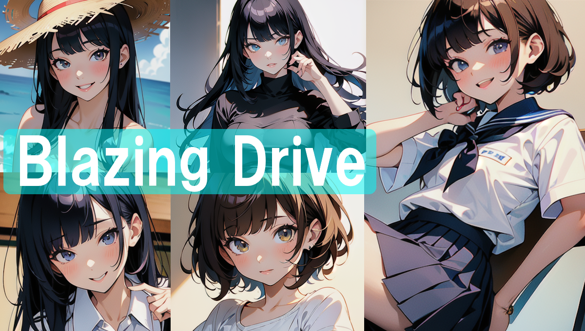 【Stable Diffusion】Blazing Drive_v13md　モデル比較 モデル比較 アニメ神画美女