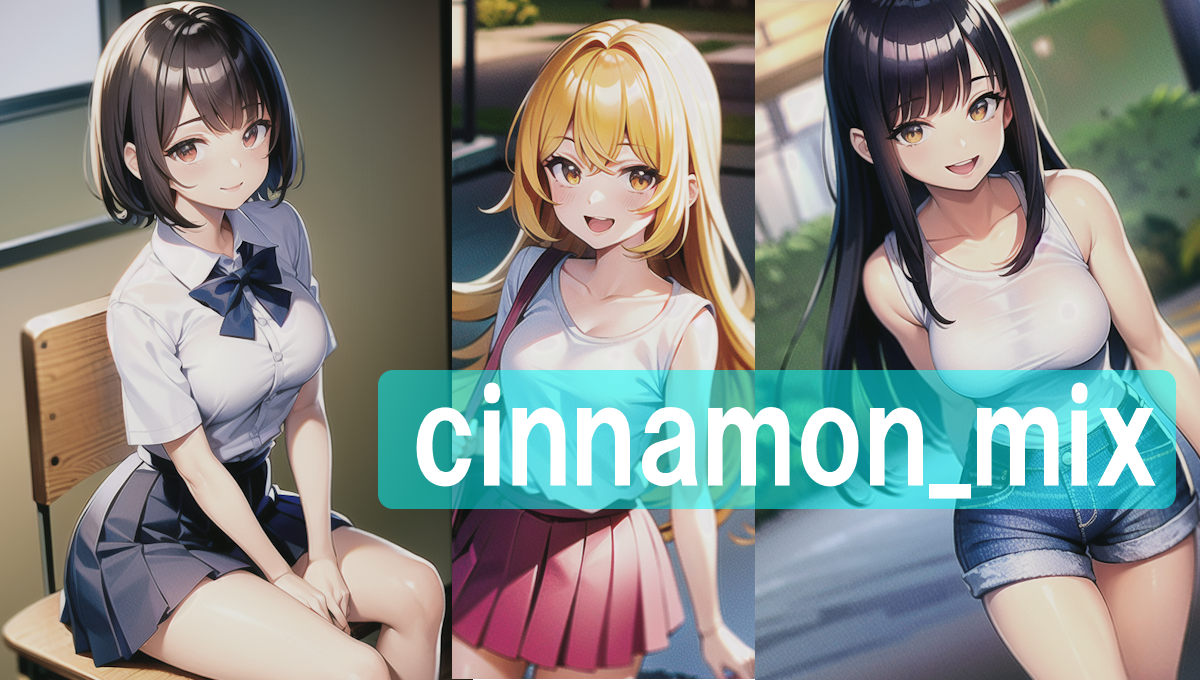 【Stable Diffusion】Cinnamon mix　モデル比較 モデル比較 アニメ神画美女