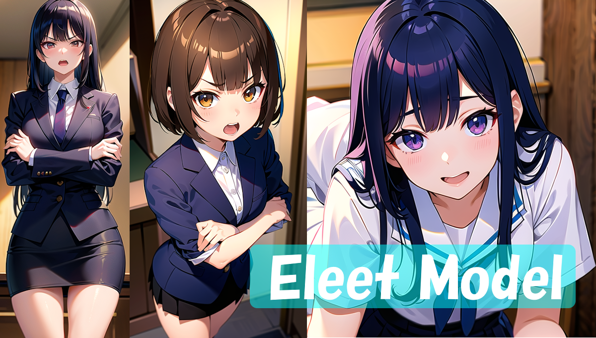 【Stable Diffusion】Eleet Model_v2　モデル比較 モデル比較 アニメ神画美女