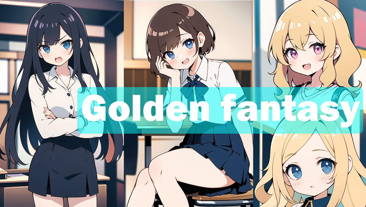 【Stable Diffusion】Golden fantasy_v1　モデル比較 モデル比較 アニメ神画美女