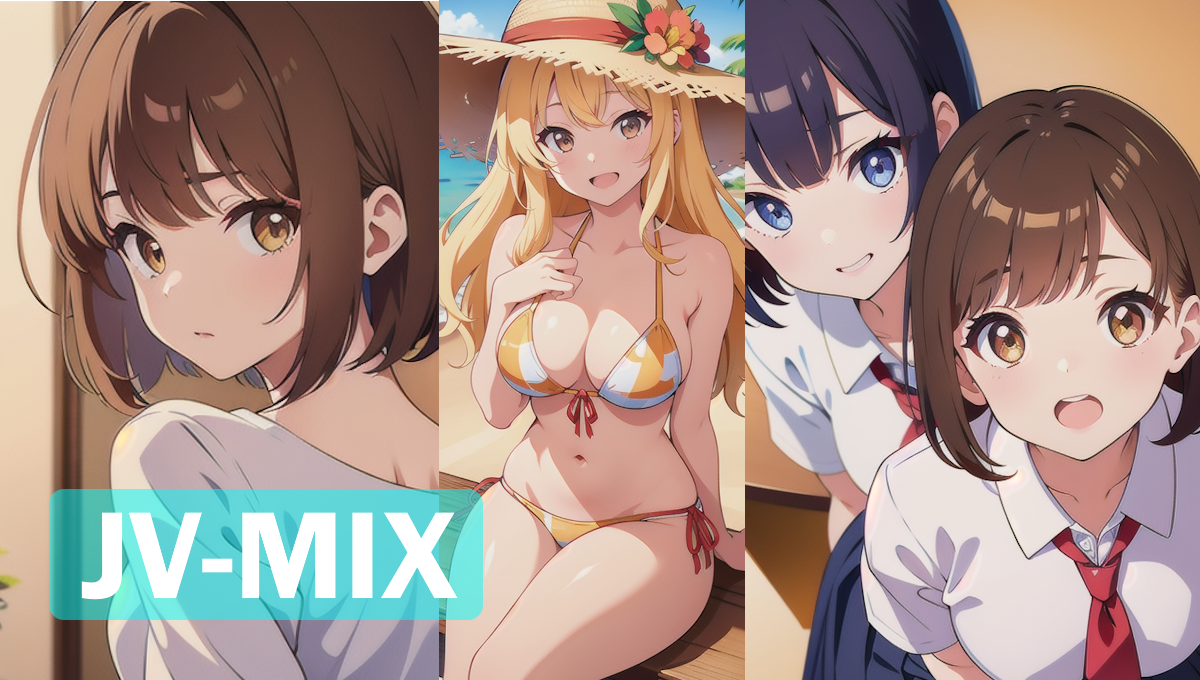 【Stable Diffusion】JV-MIX_v2.0　モデル比較 モデル比較 アニメ神画美女